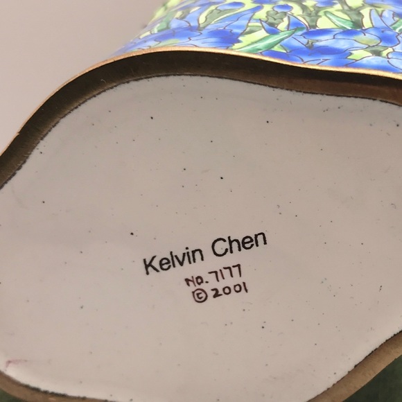 Vincent - Kelvin Chen Enamel Mini Hand Painted Teapot - Very Rare - Picture 5 of 8